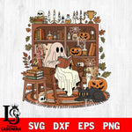 Book Lover Ghost halloween SVG DXF EPS PNG FILE, Digital Download,Instant Download, Silhouette