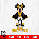 Boston Bruins Style Minnie Disney Svg Eps Dxf Png File, Digital Download, Instant Download