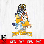 Boston Bruins Bluey & Bingo 12 Svg Eps Dxf Png File, NHL svg, Digital Download, Instant Download