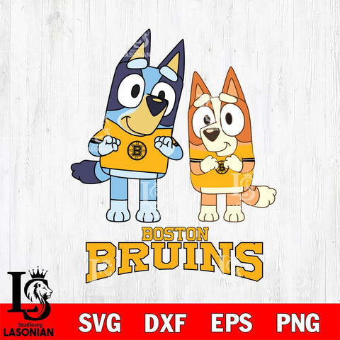 Boston Bruins Bluey & Bingo 6 Svg Eps Dxf Png File, NHL svg, Digital Download, Instant Download