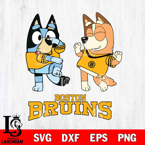 Boston Bruins Bluey Chilli Sport Svg Eps Dxf Png File, Digital Download, Instant Download