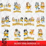 Boston Bruins Bluey Dace Mode NHL Bundle 12 SVG Eps Dxf Png File, Digital Download, Instant Download