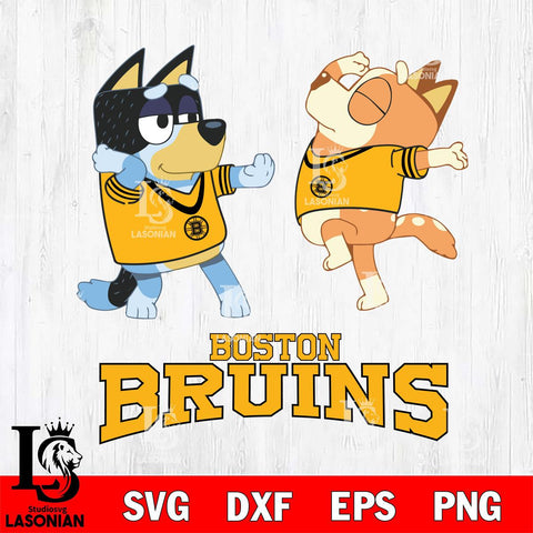 Boston Bruins Bluey Dance Svg Eps Dxf Png File, Digital Download, Instant Download