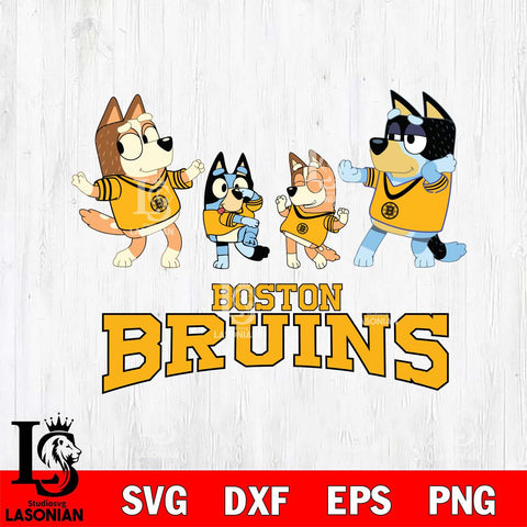 Boston Bruins Bluey Dance Squats Svg Eps Dxf Png File, Digital Download, Instant Download