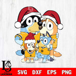 Boston Bruins Bluey Family Christmas Svg Eps Dxf Png File, Digital Download, Instant Download