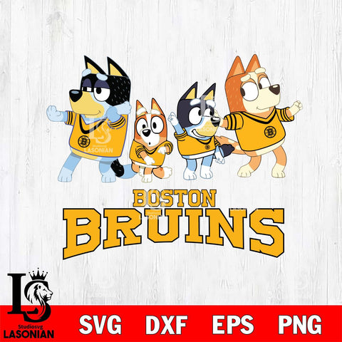 Boston Bruins Bluey Mode Dance Squats Svg Eps Dxf Png File, Digital Download, Instant Download