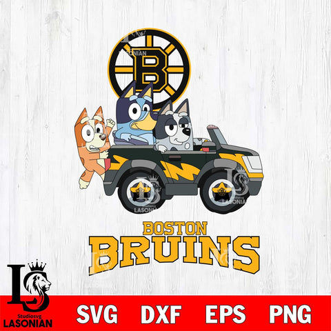 Boston Bruins Bluey friends Svg Eps Dxf Png File, NHL svg, Digital Download, Instant Download