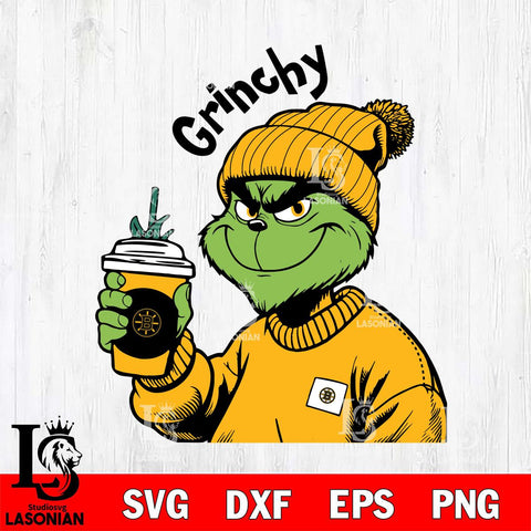Boston Bruins Boujee Grinch 10 Svg Eps Dxf Png File, Digital Download, Instant Download