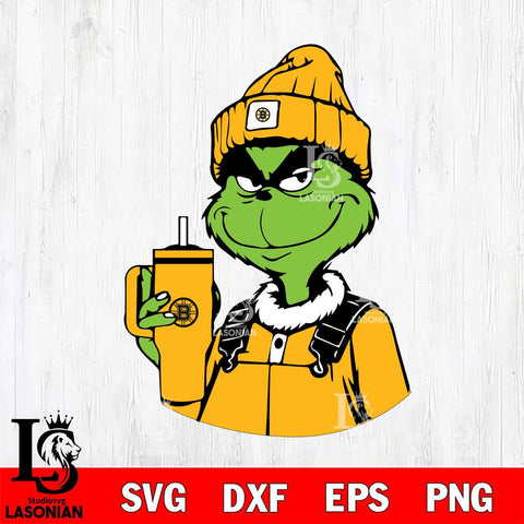 Boston Bruins Boujee Grinch 2 Svg Eps Dxf Png File, Digital Download, Instant Download