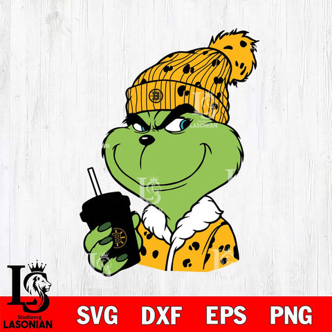 Boston Bruins Boujee Grinch 3 Svg Eps Dxf Png File, Digital Download, Instant Download