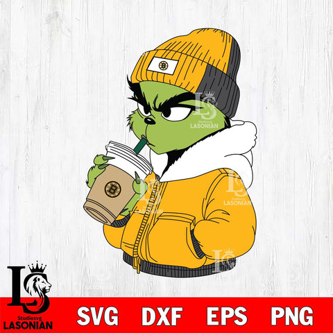 Boston Bruins Boujee Grinch 6 Svg Eps Dxf Png File, Digital Download, Instant Download