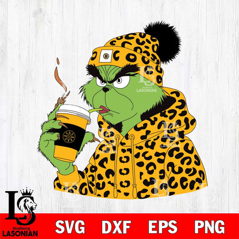 Boston Bruins Boujee Grinch 8 Svg Eps Dxf Png File, Digital Download, Instant Download