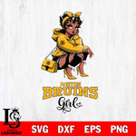 Boston Bruins Fashion Black Fan Girl Betty Boop, Svg Eps Dxf Png File, Digital Download