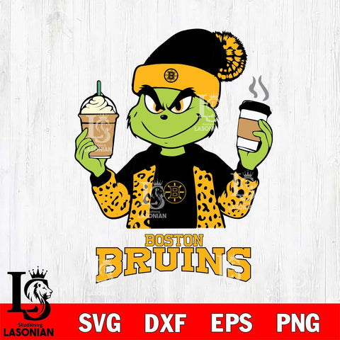 Boston Bruins Grinch 2 coffee Svg Eps Dxf Png File, Digital Download, Instant Download