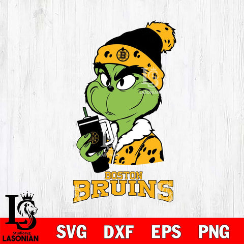 Boston Bruins Grinch Bougie Leopard Svg Eps Dxf Png File, Digital Download, Instant Download