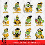Boston Bruins Grinch NHL Bundle 12 SVG Eps Dxf Png File, Digital Download, Instant Download