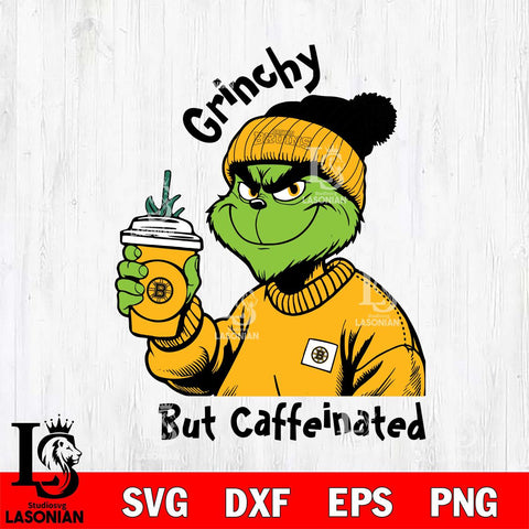 Boston Bruins Grinchy But Caffeinated Svg Eps Dxf Png File, Digital Download, Instant Download