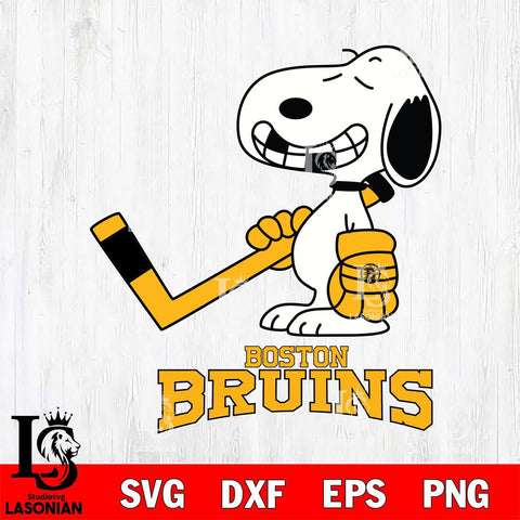 Boston Bruins Snoopy NHL Hockey SVG DXF EPS PNG FILE,NHL File Cut,Disney Digital Download,Instant Download, Silhouette