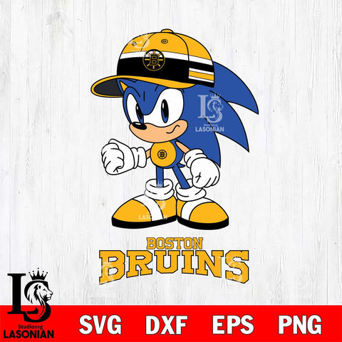 Boston Bruins Sonic NHL Hockey SVG DXF EPS PNG FILE,NHL File Cut,Disney Digital Download,Instant Download, Silhouette