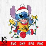 Boston Bruins Stitch Christmas Lights Svg Eps Dxf Png File, Digital Download, Instant Download