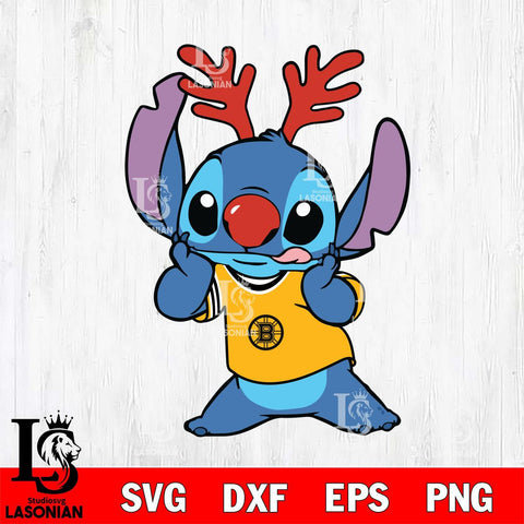 Boston Bruins Stitch Reindeer Svg Eps Dxf Png File, Digital Download, Instant Download