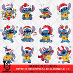 Boston Bruins Stitch Sport Christmas NHL Bundle 12 Svg Eps Dxf Png File, Digital Download, Instant Download