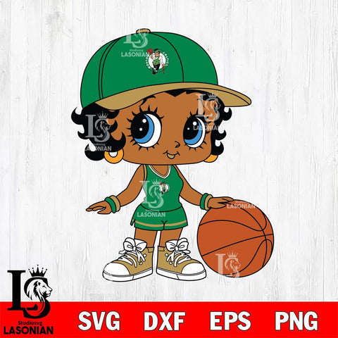 Boston Celtics Betty Boop NBA 9 Svg Eps Dxf Png File, NBA svg, Digital Download, Instant Download