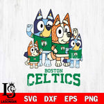 Boston Celtics Bluey & Bingo 14 Svg Eps Dxf Png File, NBA svg, Digital Download, Instant Download