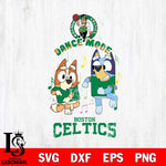 Boston Celtics Bluey Bingo Svg Eps Dxf Png File, NBA svg, Digital Download, Instant Download