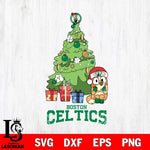 Boston Celtics Bluey Chilli Christmas Tree Svg Eps Dxf Png File, Digital Download