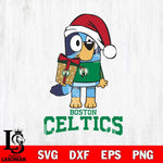 Boston Celtics Bluey Christmas Svg Eps Dxf Png File, Digital Download