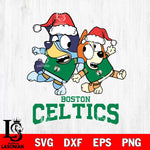 Boston Celtics Bluey Christmas Holiday Svg Eps Dxf Png File, Digital Download