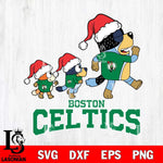 Boston Celtics Bluey Family Christmas Svg Eps Dxf Png File, Digital Download