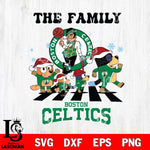 Boston Celtics Family Bluey Christmas Svg Eps Dxf Png File, Digital Download
