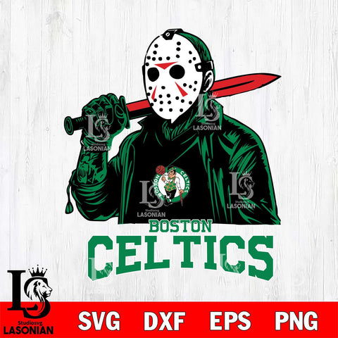 Boston Celtics Jason Voorhees Horror 12 Svg Eps Dxf Png File, NBA svg, Digital Download, Instant Download