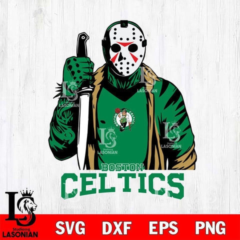Boston Celtics Jason Voorhees Horror 3 Svg Eps Dxf Png File, NBA svg, Digital Download, Instant Download