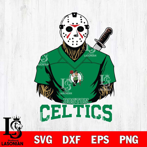 Boston Celtics Jason Voorhees Horror 4 Svg Eps Dxf Png File, NBA svg, Digital Download, Instant Download
