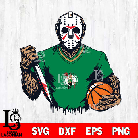 Boston Celtics Jason Voorhees Horror 5 Svg Eps Dxf Png File, NBA svg, Digital Download, Instant Download