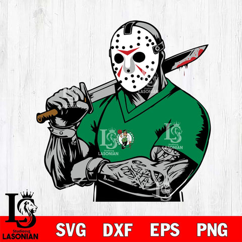 Boston Celtics Jason Voorhees Horror 6 Svg Eps Dxf Png File, NBA svg, Digital Download, Instant Download