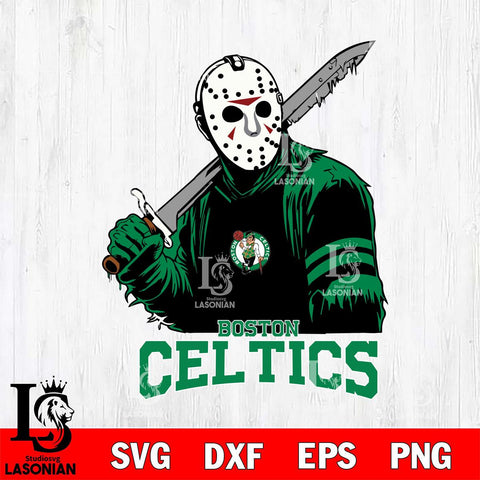 Boston Celtics Jason Voorhees Horror 7 Svg Eps Dxf Png File, NBA svg, Digital Download, Instant Download