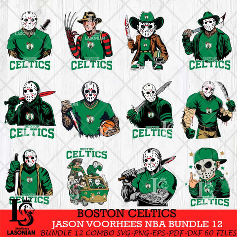 Boston Celtics Jason Voorhees NBA Bundle 12 SVG Eps Dxf Png File, Bundle NBA svg, Digital Download, Instant Download