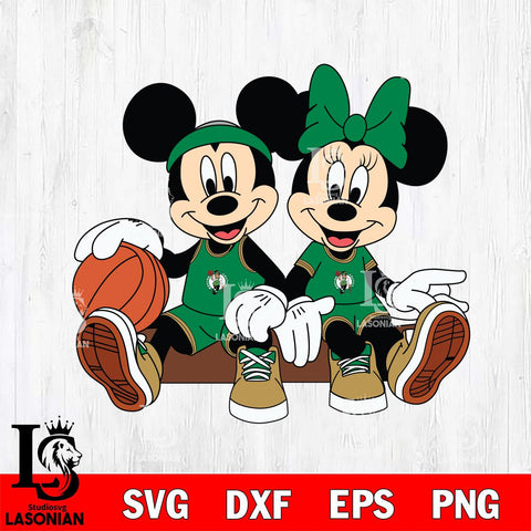 Boston Celtics Mickey Minne 2 Nba Svg Eps Dxf Png File, NBA svg, Digital Download, Instant Download