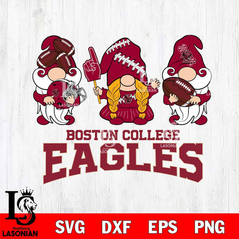 Boston College Eagles 3 Gnomes Football Svg Eps Dxf Png File, Digital Download, Instant Download