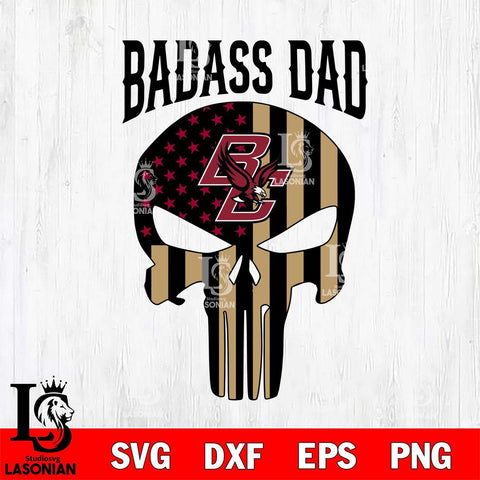 Boston College Eagles Badass Dad Svg Eps Dxf Png File, Digital Download, Instant Download