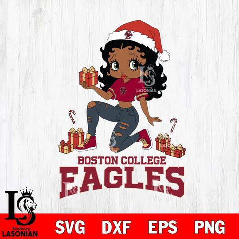 Boston College Eagles Betty Boop Gift File Cut, NCAA SVG DXF EPS PNG PDF File, Digital Download , Criucut , Silhouette