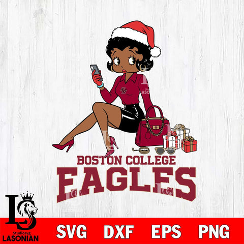 Boston College Eagles Betty Boop Phone File Cut, NCAA SVG DXF EPS PNG PDF File, Digital Download , Criucut , Silhouette