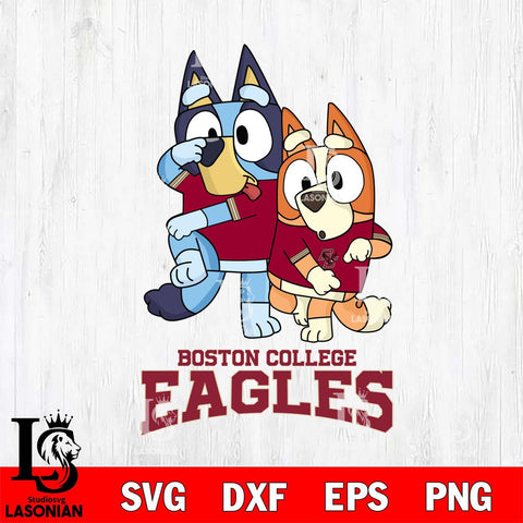 Boston College Eagles Bluey & Bingo Svg Eps Dxf Png File, NCAA svg, Digital Download, Instant Download