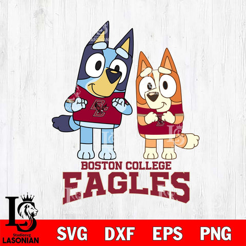 Boston College Eagles Bluey & Bingo 6 Svg Eps Dxf Png File, NCAA svg, Digital Download, Instant Download