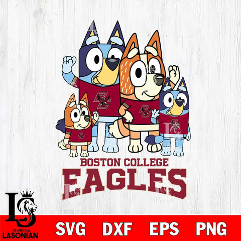 Boston College Eagles Bluey & Bingo 7 Svg Eps Dxf Png File, NCAA svg, Digital Download, Instant Download