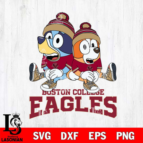 Boston College Eagles Bluey & Bingo 8 Svg Eps Dxf Png File, NCAA svg, Digital Download, Instant Download